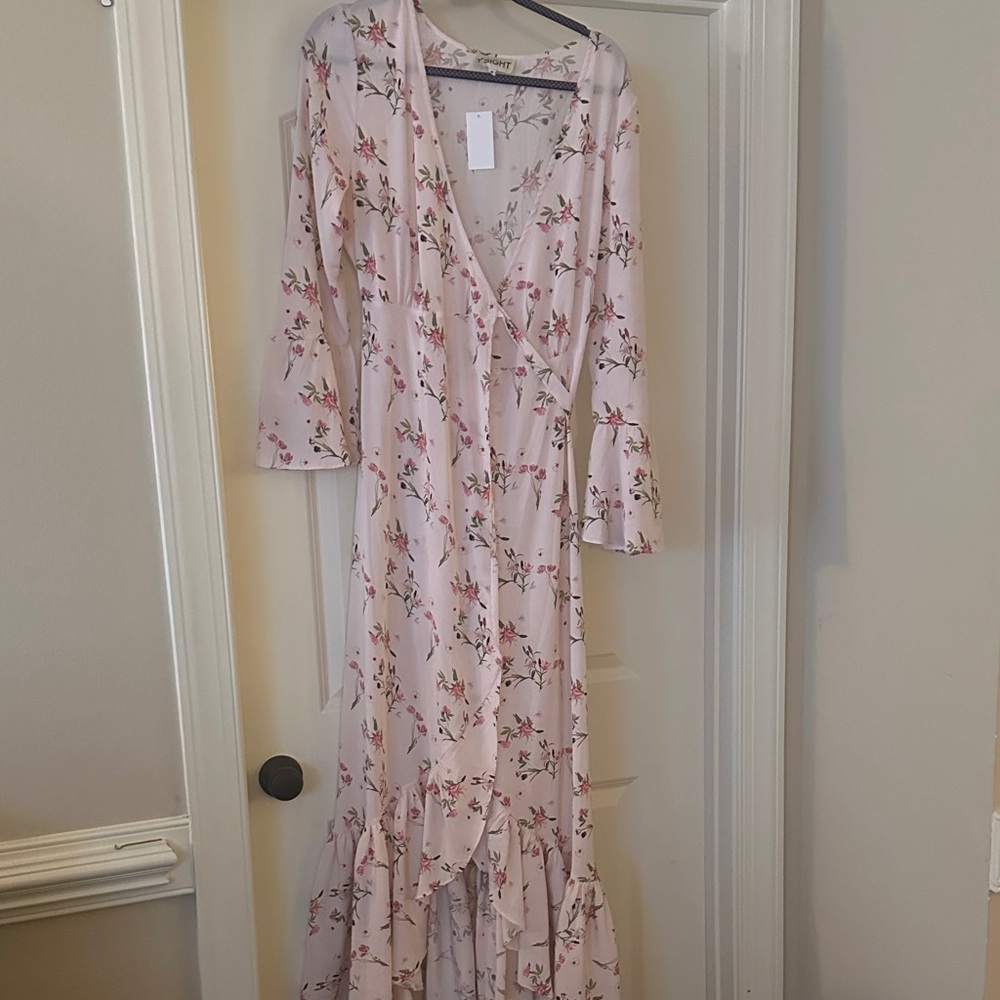 1st SIGHT Floral Pink Wrap Dress